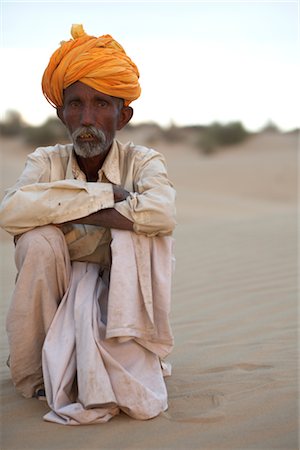 Portrait of Man, Thar Desert, Rajasthan, India Stock Photo - Rights-Managed, Code: 700-02958010