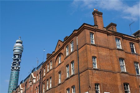 steve craft - BT Tower Behind Old Brick Building, London, England Stock Photo - Rights-Managed, Code: 700-02967555