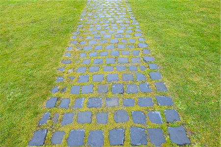 path of stone - Cobblestone Footpath Through Meadow Stock Photo - Rights-Managed, Code: 700-02990008