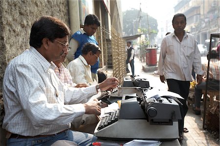 Men Working at Typewriters, Kolkata, West Bengal, India Stock Photo - Rights-Managed, Code: 700-03004162