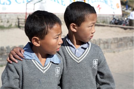 Tibetan Boys Outdoors, McLeod Ganj, Himachal Pradesh, Punjab, India Stock Photo - Rights-Managed, Code: 700-03004198