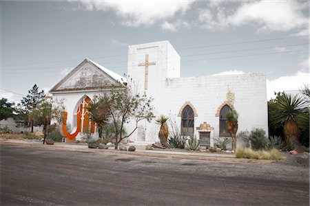 Church, Marfa, Presidio County, West Texas, Texas, USA Stock Photo - Rights-Managed, Code: 700-03017503