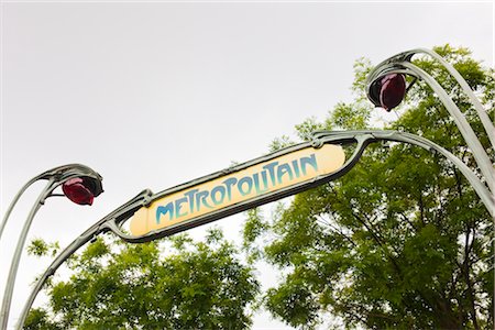 paris subway entrance - Metro Sign, Paris, Ile de France, France Stock Photo - Rights-Managed, Code: 700-03018170