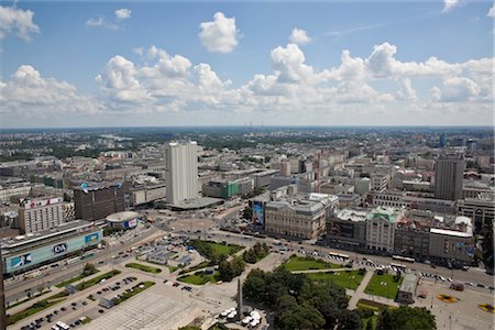 Overview of Warsaw from Palace of Culture and Science, Warsaw, Poland Stock Photo - Rights-Managed, Code: 700-03054181
