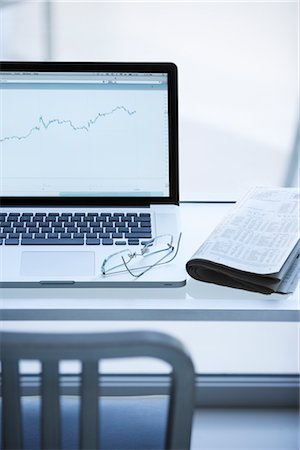 financial graphs and charts - Laptop Computer and Financial Pages Stock Photo - Rights-Managed, Code: 700-03058959