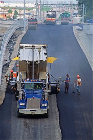 dump truck - Workers Paving Road, Calgary, Alberta, Canada Stock Photo - Rights-Managed, Code: 700-03059101