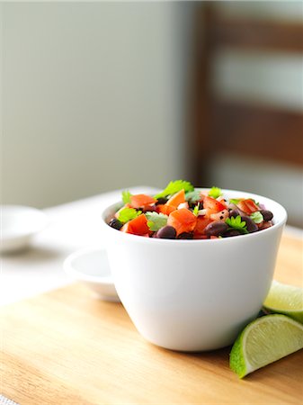 simsearch:700-03053816,k - Black Bean Lime Salsa With Tomato, Lime and Onion Stock Photo - Rights-Managed, Code: 700-03053784