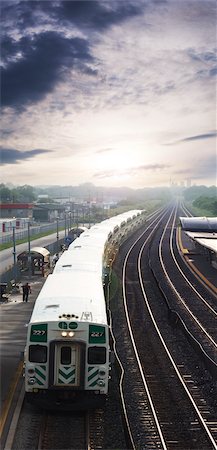 public transit not subway not bus - Overview of Commuter Train, Toronto, Ontario, Canada Stock Photo - Rights-Managed, Code: 700-03068084