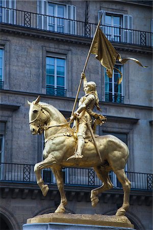 statue of horse - Statue of Joan of Arc, Paris, France Stock Photo - Rights-Managed, Code: 700-03068465