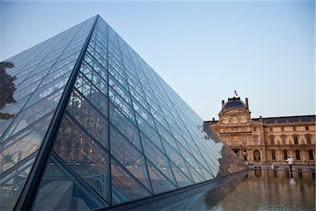 pyramid glass ceilings - The Louvre Pyramid, Paris, France Stock Photo - Rights-Managed, Code: 700-03069052