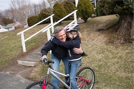recreational pursuit - Father Teaching Daughter How to Ride a Bike Stock Photo - Rights-Managed, Code: 700-03152540