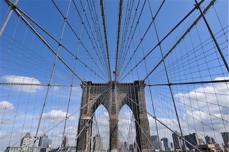 simsearch:600-03738427,k - Brooklyn Bridge, New York City, New York, USA Foto de stock - Con derechos protegidos, Código: 700-03152735