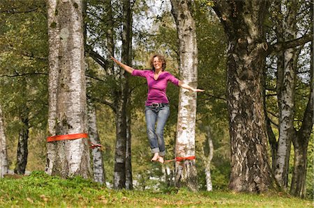 Woman Slacklining Stock Photo - Rights-Managed, Code: 700-03179152