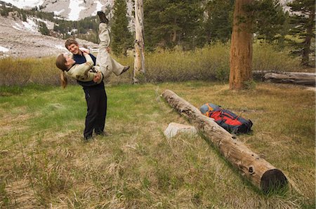 Man Carrying Woman, Inyo National Forest, California, USA Stock Photo - Rights-Managed, Code: 700-03195003