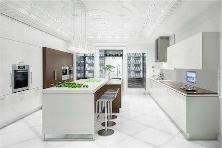 small cupboard - Interior of Luxury Kitchen Stock Photo - Rights-Managed, Code: 700-03227564