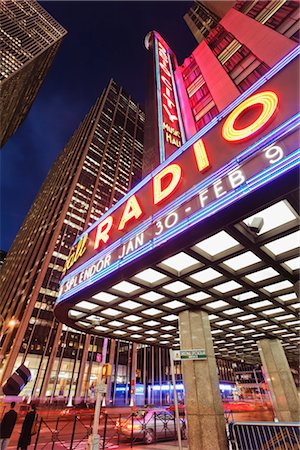 Radio City Music Hall, Manhattan, New York City, New York, USA Stock Photo - Rights-Managed, Code: 700-03240543