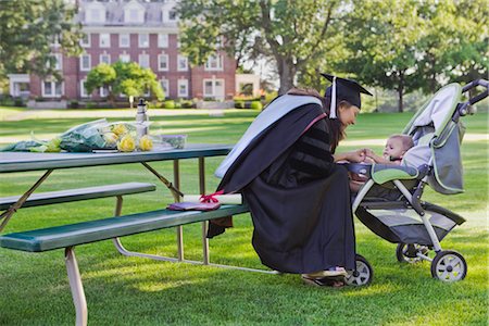 student graduating - Mother and Baby at Graduation Stock Photo - Rights-Managed, Code: 700-03294880