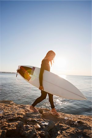 Surfer at Steamers Lane in Santa Cruz, California, USA Foto de stock - Con derechos protegidos, Código: 700-03295040