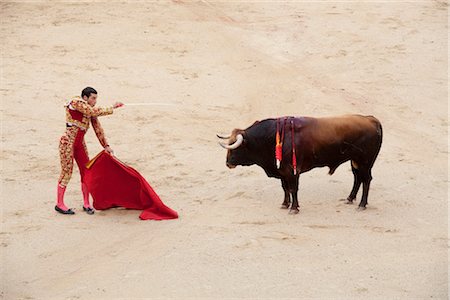 spain culture men - Matador and Bull, Plaza de Toros. Madrid, Spain Stock Photo - Rights-Managed, Code: 700-03290013