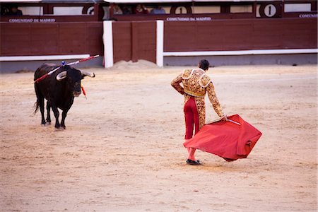 spain culture men - Matador and Bull, Plaza de Toros. Madrid, Spain Stock Photo - Rights-Managed, Code: 700-03290020