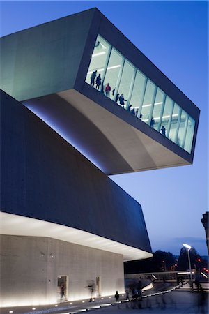 space art - Exterior of MAXXI at Dusk, Rome, Italy Stock Photo - Rights-Managed, Code: 700-03404325