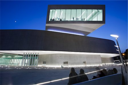 space art - Exterior of MAXXI at Dusk, Rome, Italy Stock Photo - Rights-Managed, Code: 700-03404326
