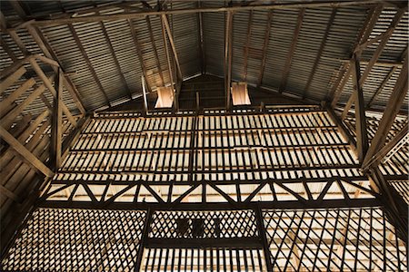 exposed beam ceiling - Rice Mill, Mae Chan, Chiang Rai Province, Thailand Stock Photo - Rights-Managed, Code: 700-03405573