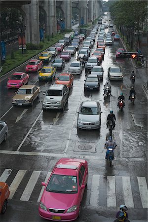 dk and dennie cody - Traffic on a Rainy Day in Bangkok, Thailand Stock Photo - Rights-Managed, Code: 700-03407245