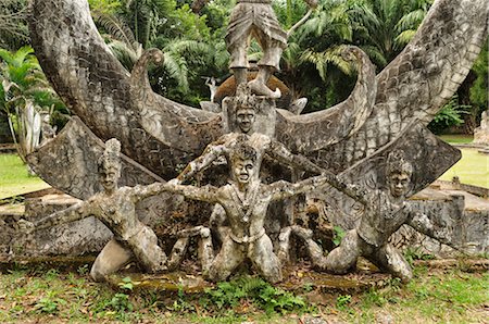 Statue at Buddha Park, Vientiane Province, Laos Stock Photo - Rights-Managed, Code: 700-03407613