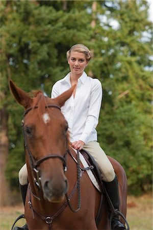 Teenager Riding Horse. Brush Prairie, Washington, USA Stock Photo - Rights-Managed, Code: 700-03407782