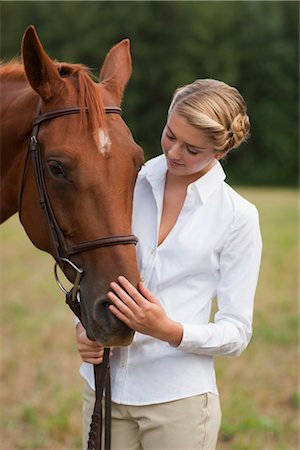 Teenager with Horse, Brush Prairie, Washington, USA Stock Photo - Rights-Managed, Code: 700-03407783