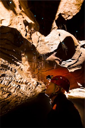 Tourist Observing Glowworms at The Waitomo Caves, North Island, New Zealand Stock Photo - Rights-Managed, Code: 700-03403866
