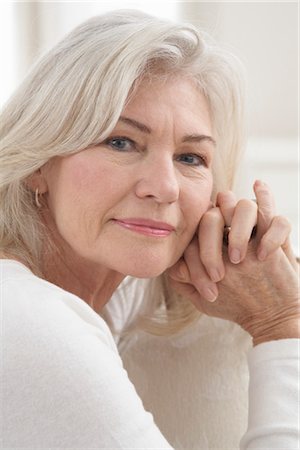 senior adult relaxing portrait not child - Portrait of Woman Stock Photo - Rights-Managed, Code: 700-03439028