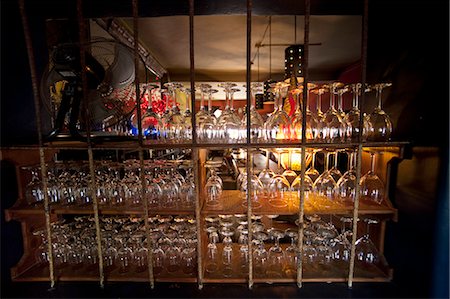 Wine Glasses at Restaurant, Baja, Mexico Stock Photo - Rights-Managed, Code: 700-03446074