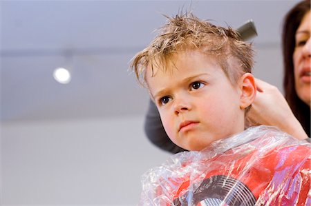 Boy getting Haircut Stock Photo - Rights-Managed, Code: 700-03448769
