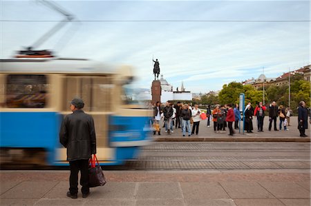 public transportation - Tram at King Tomislav Square, Zagreb, Croatia Stock Photo - Rights-Managed, Code: 700-03456458