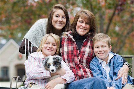 family group portrait caucasian - Portrait of Family Stock Photo - Rights-Managed, Code: 700-03451551