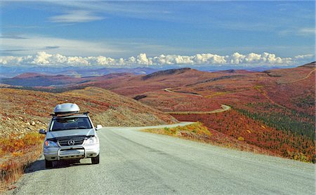 sport utility vehicle - Top of the World Highway, Yukon, Canada Stock Photo - Rights-Managed, Code: 700-03466631