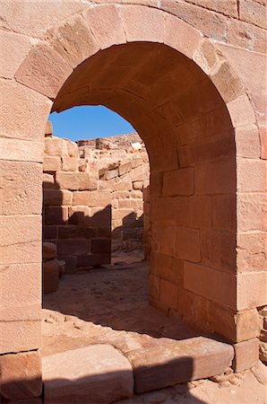 stone archways exterior - Archway, Petra, Jordan, Middle East Stock Photo - Rights-Managed, Code: 700-03460392