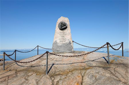 Knud Rasmussen Monument, Ilulissat, Ilulissat Icefjord, Disko Bay, Greenland Stock Photo - Rights-Managed, Code: 700-03506176