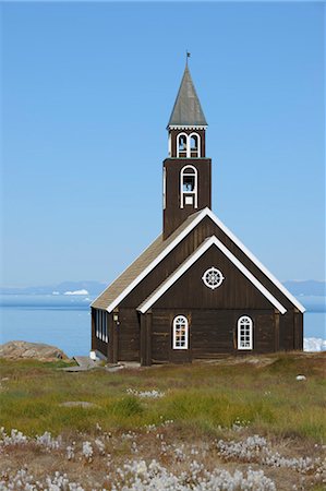 Zion Church, Ilulissat, Ilulissat Icefjord, Disko Bay, Qaasuitsup, Greenland Stock Photo - Rights-Managed, Code: 700-03506184