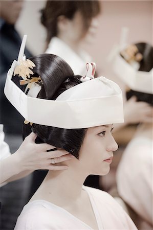 fitting - Bride Getting Ready for Wedding, Kanazawa, Ishikawa prefecture, Chubu Region, Honshu, Japan Stock Photo - Rights-Managed, Code: 700-03508505