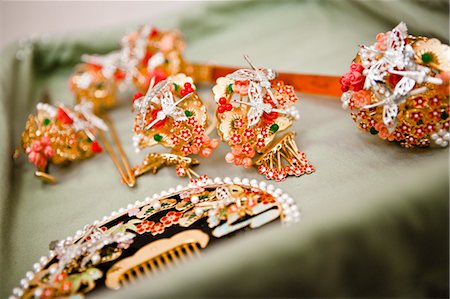 Japanese Bridal Hair Pins, Kanazawa, Ishikawa prefecture, Chubu Region, Honshu, Japan Stock Photo - Rights-Managed, Code: 700-03508520
