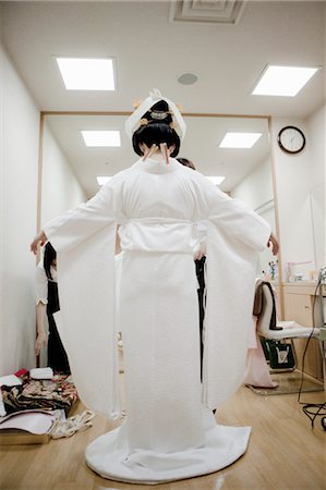 formal occasion - Bride Getting Ready, Kanazawa, Ishikawa prefecture, Chubu Region, Honshu, Japan Stock Photo - Rights-Managed, Code: 700-03508523