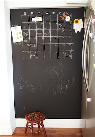 Calendar Drawn on Chalkboard Stock Photo - Rights-Managed, Code: 700-03502671