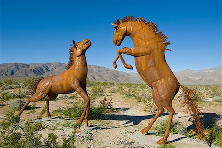 statue of horse - Metal Horses Stock Photo - Rights-Managed, Code: 700-03520387