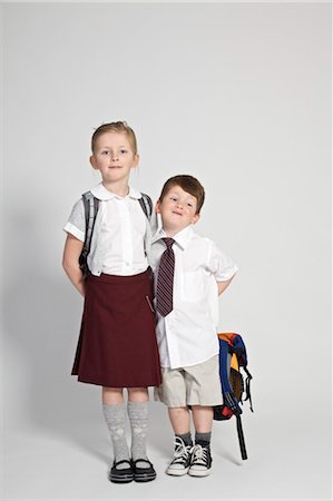 private school - Enfants vêtus d'uniformes de l'école Photographie de stock - Rights-Managed, Code: 700-03520392