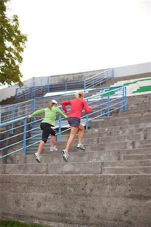 Women Running up Steps, Green Lake Park, Seattle, Washington, USA Stock Photo - Rights-Managed, Code: 700-03554446