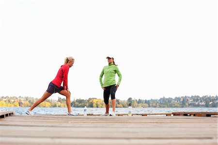 Women Stretching, Green Lake Park, Seattle, Washington, USA Stock Photo - Rights-Managed, Code: 700-03554452