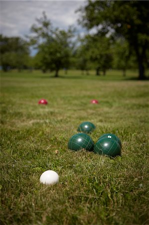Bocci Balls on Grass, Prince Edward County, Ontario, Canada Stock Photo - Rights-Managed, Code: 700-03552425